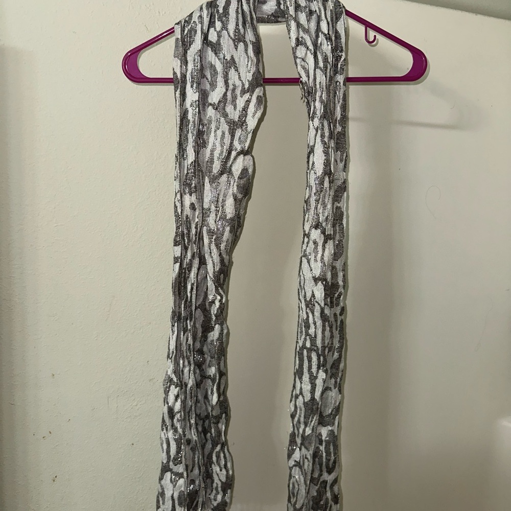 Chic Black and White Patterned Scarf